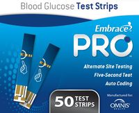 EmbracePRO Blood Glucose Test Strips, 50ct Vial