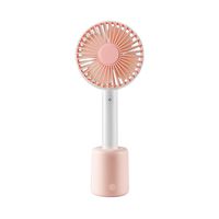 Delymc 2 in 1 Hand-held or Desk Fan PR07 Rotatable Mini Fan with 3 Adjustable Speeds Able to Provide Strong Wind in Addition The Detachable and USB Charging Base for Indoor and Outdoor Activities
