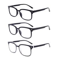 3 Pack Multifocus Glasses+Anti Blue Light Block Filter Reduces Digital Eye Strain (3 C, 1.0)