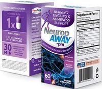 VasoCorp NeuropAWAY Neurop Pain Relief | 60 Capsules Night Nerve Pain Relief and neurop Pain Relief for feet, neurop Treatment for Burning Numbness Pain in Legs and feet Vitamin Supplement