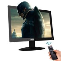 Amiph 15.6''inch IPS Monitor Full HD 1080p LCD Monitor HDMI Monitor 1920X1080 resolution 16:9 Display Screen Support HDMI/VGA/AV/BNC Input with Wall Bracket&Remote Control for PC, CCTV,Security Camera