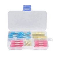 VKTECH 50pcs Seal Heat Shrink Butt Connectors Electrical Wire Cable Soldering Sleeve Crimp Terminals