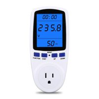 Upgraded Brighter LCD Display Night Vision Power Meter Plug, Power Consumption Monitor Energy Voltage Amps Electricity Usage Monitor, Overload Protection, 7 Display Modes for Energy Saving, Watt Meter