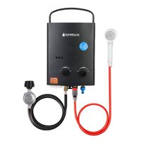 Camplux 5L 1.32 GPM Outdoor Portable Propane Tankless Water Heater,Black