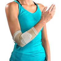 DonJoy Advantage DA161ES02-TAN-XL Deluxe Elastic Elbow for Sprains, Strains, Golfer's and Tennis Elbow, Swelling, Tan, XL 12", 14"
