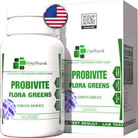 Probivite Flora Greens by VitaPharm Nutrition | Long Life Probiotic Strains with MakTrek Patented Delay Release | 40 Billion CFU | Lactobacillus Acidophilus | No Refrigeration Needed | 60 Capsules
