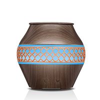 Ominihome Aroma Essential Oil Diffuser, 120ml Mini Wood Grain Cool Mist Humidifier Small Fragrance Oil Diffuser with 4 Mist Output for Baby/Office/Home/Study/Yoga/Spa/Travel, Valentines Gift