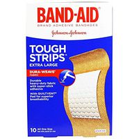 Band-Aid Bandages Tough-Strips Extra Large All One Size - 10 ct, Pack of 5