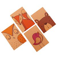 Cupcinu Portable Spiral Memo Books Daily Planner Notebook - Increase Productivity and Accomplish More 4pcs (animals)