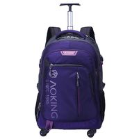 AOKING 20/22 ″ Water Resistant Rolling Wheeled Backpack Laptop Compartment Bag(20 inch, Purple)