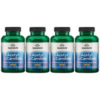 Swanson Acetyl L-Carnitine 500 Milligrams 100 Veg Capsules (4 Pack)