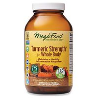 MegaFood, Turmeric Strength for Whole Body, Maintains a Healthy Inflammation Response, Vitamin and Herbal Dietary Supplement, Gluten Free, Vegan, 120 Tablets (60 Servings) (FFP)