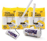 Sticky Lint Roller, Pet Hair? No Problem, Spiral Cut for Easy Sheet Removal (Short Handle)