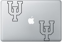Upper Iowa University Peacocks HenryDecalZD0082 Set Of Two (2x) , Decal , Sticker , Laptop , Ipad , Car , Truck