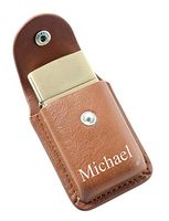 Personalized Visol Brown Leather Lighter Pouch with Belt Loops- Free Laser Engraving