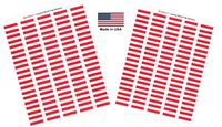 Made in USA! 100 Country Flag 1.5" x 1" Self Adhesive World Flag Stickers, Two Sheets of 50, 100 Sticker Flags Total (Austria)