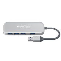 USB Hub, HooToo Ultra Slim 4-Port USB 3.0 Data Hub (5Gbps Transfer Speed, Anodized Alloy, Compact, Lightweight, For Mac and Windows OS) - Silver (Renewed)