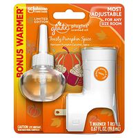 Glade PlugIns Refills Air Freshener Starter Kit, Scented Oil for Home and Bathroom, Toasty Pumpkin Spice, 0.67 Fl Oz, 1 Warmer + 1 Refill