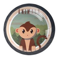 Idealiy Monkey Cute Animal Drawer Pulls Handles Cabinet Dressing Table Dresser Knob Pull Handle with Screws 4pcs