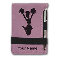 Mini Notepad, Cheerleader, Personalized Engraving Included (Pink)