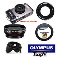 Ultra Wide Angle Lens + Macro + Lens Hood for Olympus Tough TG5 TG4 TG3 TG2 TG1