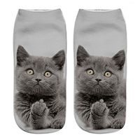 Women's Men's Fashion Animal Cute 3D Cat Printed Casual Soft Ankle Socks