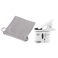 Mini Mobile Phone Microscope, 9595W 60X Magnifying Glass LED UV Light Mini Mobile Phone Clip Microscope