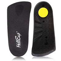 HELLCUP 3/4 Length Orthotic Inserts, Plantar Fasciitis Insert Arch Support Orthotic Shoes Insoles for Flat Feet, Heel Spurs, Over-Pronation, Poron Heel Cushion Inserts