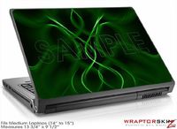Medium Laptop Skin - Abstract 01 Green by WraptorSkinz