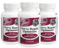 Life Renew: Nerve Repair Optimizer - Stabilized R-Alpha Lipoic Acid - to Be Used Alongside Nerve Renew for Faster Results - 3pk