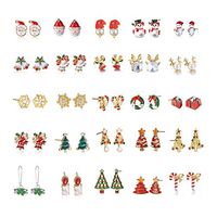 Elevin(TM) Exquisite Fashion Christmas Style Earrings Pendant Fashion Black Gold Earrings