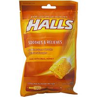 Halls Honey Naturally & Artificially Flavored Menthol Drops 30 ea (Pack of 6)