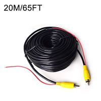 20M 65FT RCA Phono Video Extension Cable for Truck RV Trailer Car Backup Camera Monitor Rear View Parking System with Detection Wire Automatic Reverse Trigger