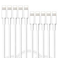 USB Cables, Luyishi 1FT Charging Cable Data Line Charging Cables Cords Compatible Durable Powerline White 0.3M - 10 Pack