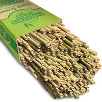 Grass Straws Biodegradable Drinking Straws - Pack of 200 Eco Friendly Straws - 100% Organic Disposable Compostable, Healthier, Safer than Bamboo Straws Reusable, Paper, Wheat, Straws