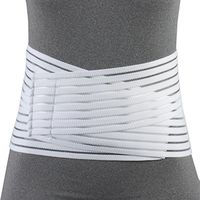 OTC Lower Back Lightweight Compression Elastic Lumbosacral Support, White, Universal