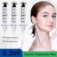 WANZZN Nebulizer Ampoule Head, Replacement Hyaluron Pen Accessories Non Invasive Wrinkle Removal Syringe Injection Atomizer 99 PCS 0.3Ml