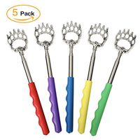 Senhomtog Back Scratcher,Extendable Telescopic Bear Claw Back Itching Massager Scalp Massager Portable Self Hand Massage Tool [5 Pack]