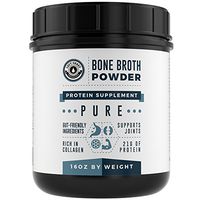 Bone Broth Protein Powder Pure Grass Fed Beef - Unflavored. Rich in Collagen, Glucosamine & Gelatin, Paleo Protein Powder, Gut-Friendly, Non-GMO, Dairy-Free Protein Powder(16oz)
