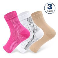 Plantar Fasciitis Compression Socks, 20-30 mmHg Foot Sleeves Ankle Sleeve for Ankle/Heel Support, Relieve Foot Arch Pain, Increase Blood Circulation, Reduce Foot Swelling(3 Pairs，6-10)