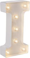 Darice White Metal Marquee Letter - I - 9.87" Tall, White Finish