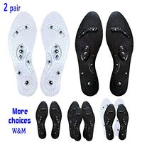 MindInsole Acupressure Magnetic Massaging Insoles - Massage Reflexology Plantar Fasciitis Pain Relief Breathable Deodorant Comfort Bamboo Charcoal Silicone Insoles for Men and Women