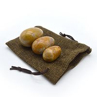 Yoni Eggs of Agate Set of 3 Massage Stones for Kegel Exercise Pelvic Floor Muscles Vaginal Exercise Health Care (Dark-Color)