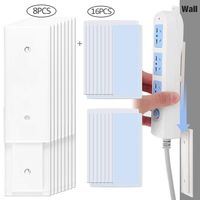 FOONEE Self Adhesive Power Strip Fixator, Heavy Duty Punch-Free Power Strip Holder Mount for Fixed Socket, Tissue Box, WiFi Router