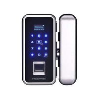 SUNTAI Electronic Smart Glass Door Lock, Security Biometric Fingerprint and Touchscreen Key Less, Digital Anti-peep Password Door Lock and RFID Cards Entry