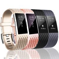 ZEROFIRE Compatible for Fitbit Charge 2 Bands, Adjustable Sport Wrist Bands Strap for Fitbit Charge 2, Women, Men, Pack of 4
