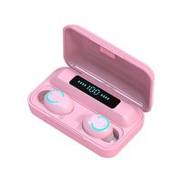 True Wireless Earphones 2019 New Bluetooth 5.0 Waterproof Smart Touch Stereo Sport Mini in-Ear Headset W/LED Digital TWS Noise Cancelling Earbuds Low Latency Instant Pairing Headphones (Pink)