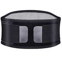 JDkilp Adjustable Lumbar Lower Back Brace Support Belt,Self-Heating Magnetic Therapy Belt,Relieve Pain and Stress (Color : Black, Size : L)