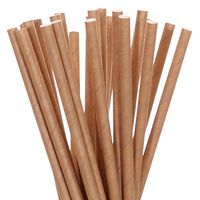 Kraft Solid Paper Straws (75)