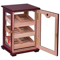 150 Cigars Storage Cabinet Humidifier Hygrometer Countertop Display Humidor